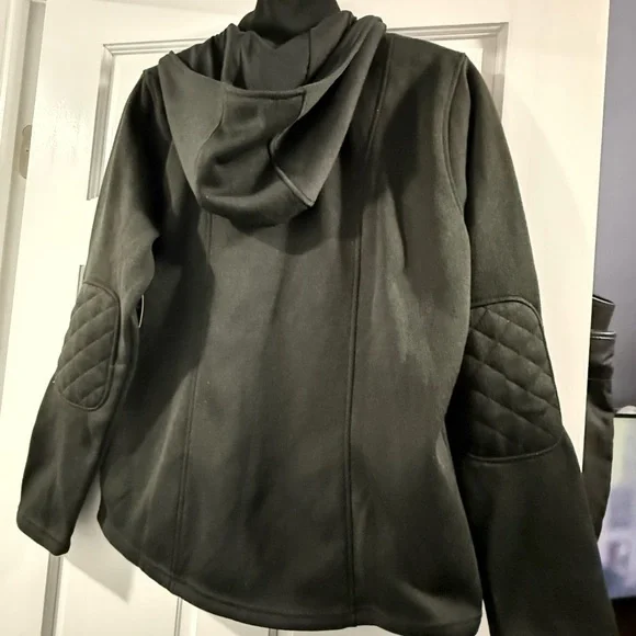 Eddie Bauer Radiator Fleece Black Hooded Jacket - Picture 4 of 5